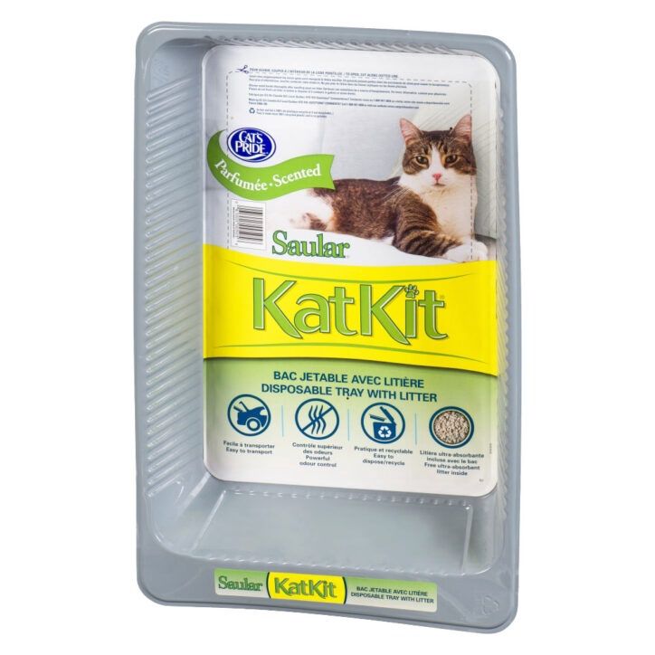 Saular Kat Kit - Bac jetable avec litière  2.25 litres, parfumé