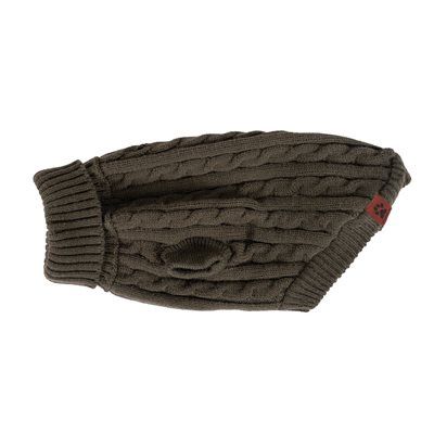 Shedrow K9 - Manteau en tricot torsadé pour chien, couleur: Gris chimère, taille: Médium/Petit