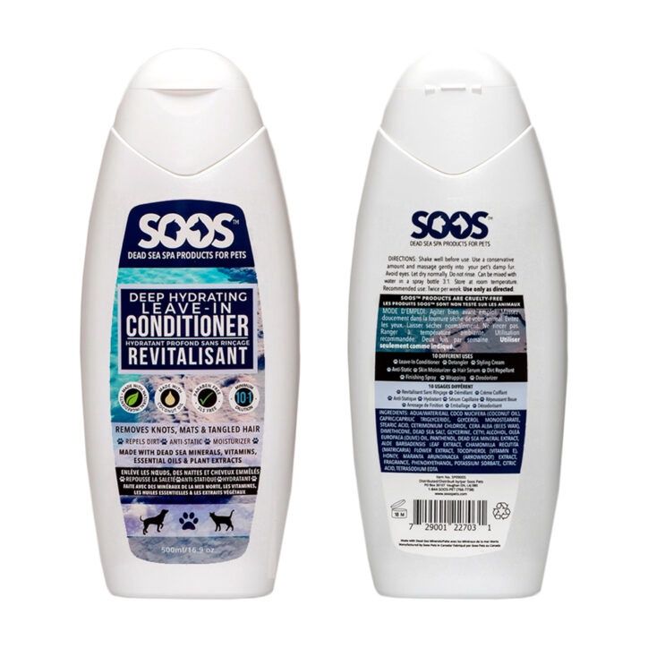 SOOS Pets - revitalisant hydratant profond sans rinçage - 500ml