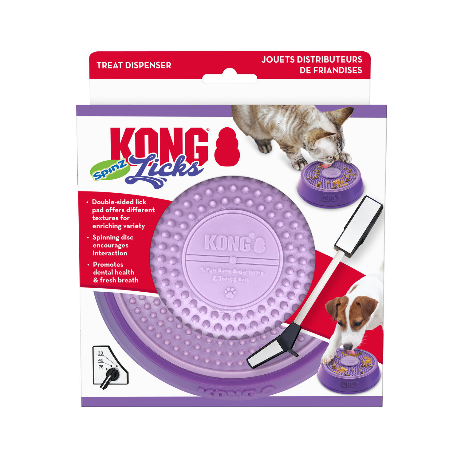 Kong - Licks Spinz 2-in-1 Lick Mat Toy