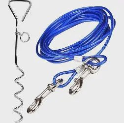 Zinco - Combo, Cable d'attache en acier et pieu en spirale