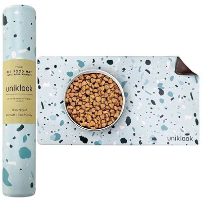 Uniklook - Tapis pour bols Terrazo Bleu, Petit