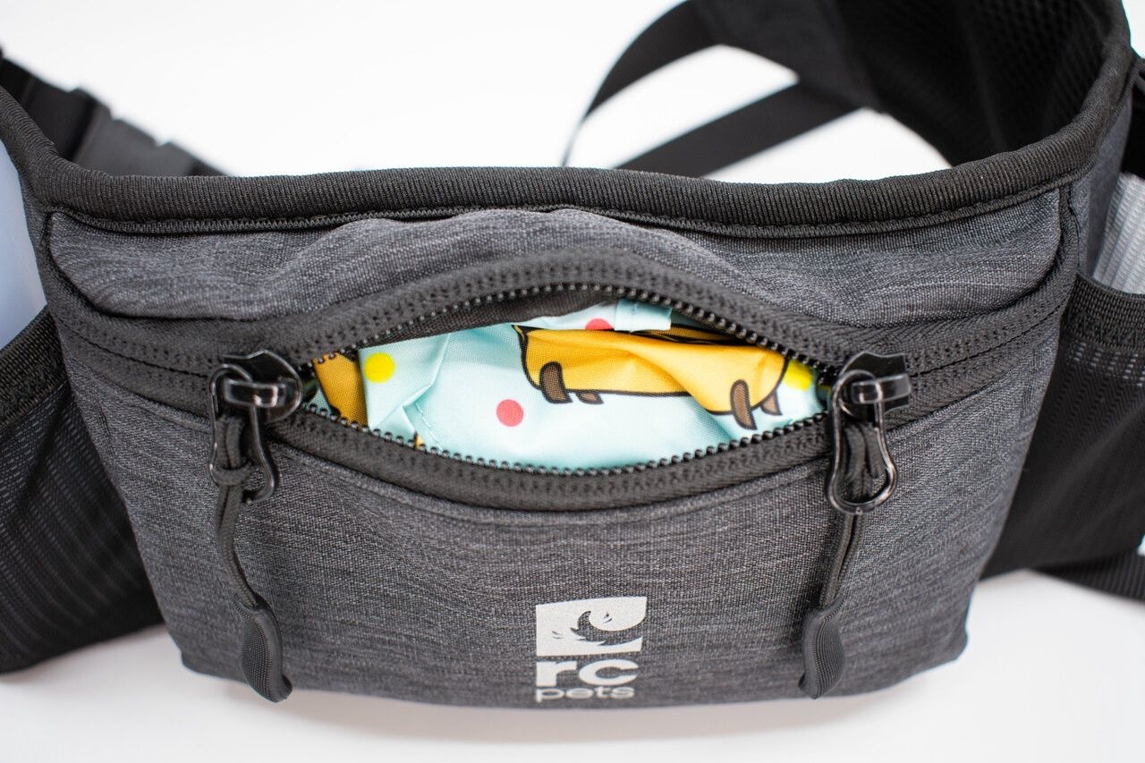 RCPets - Sac banane Horizon Noir chiné