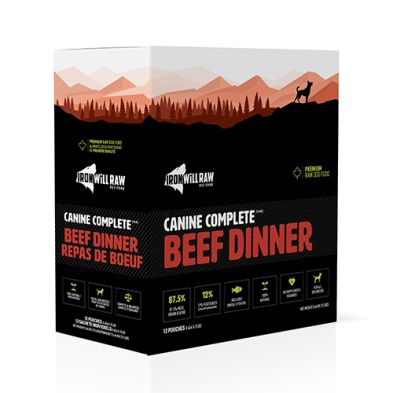 Iron Will Raw - Raw for Dogs, Canine Complete Beef, format: 12lbs