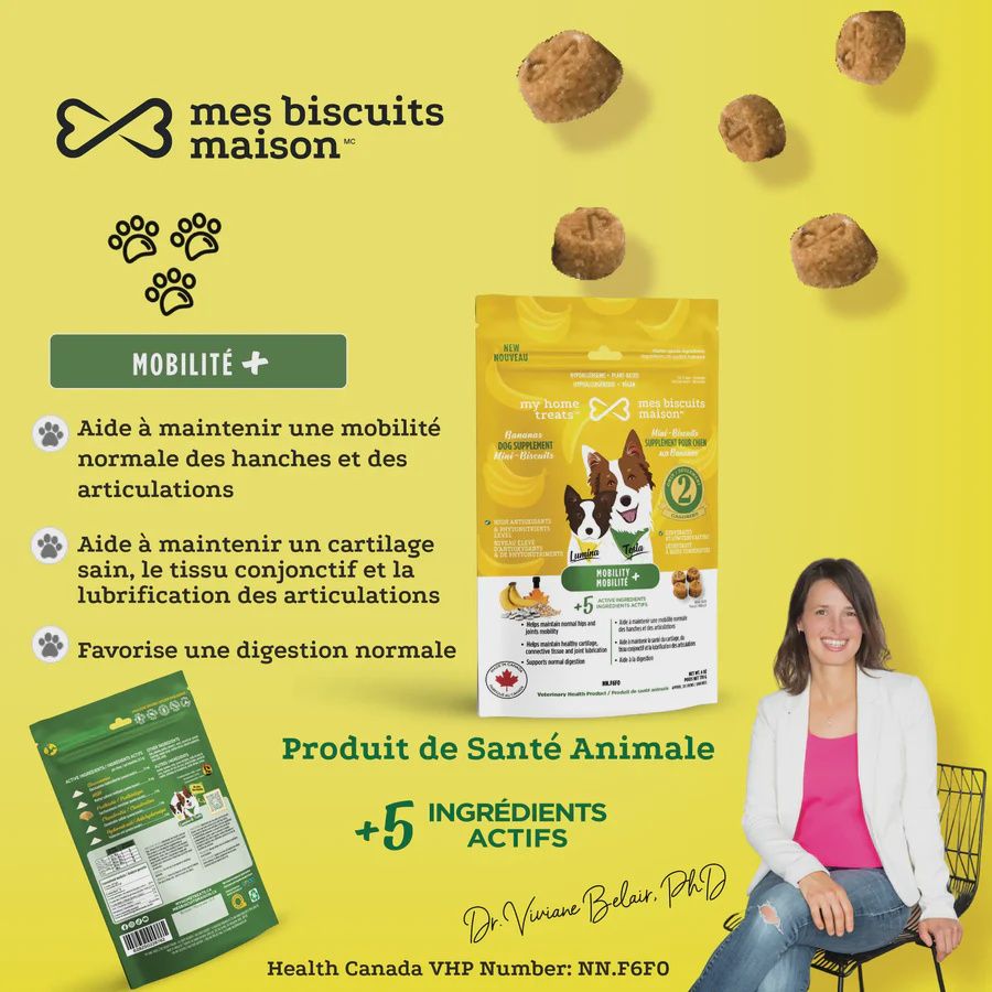 Mes biscuits maison- Biscuit pour chien avec suppléments fonctionnel 170gr