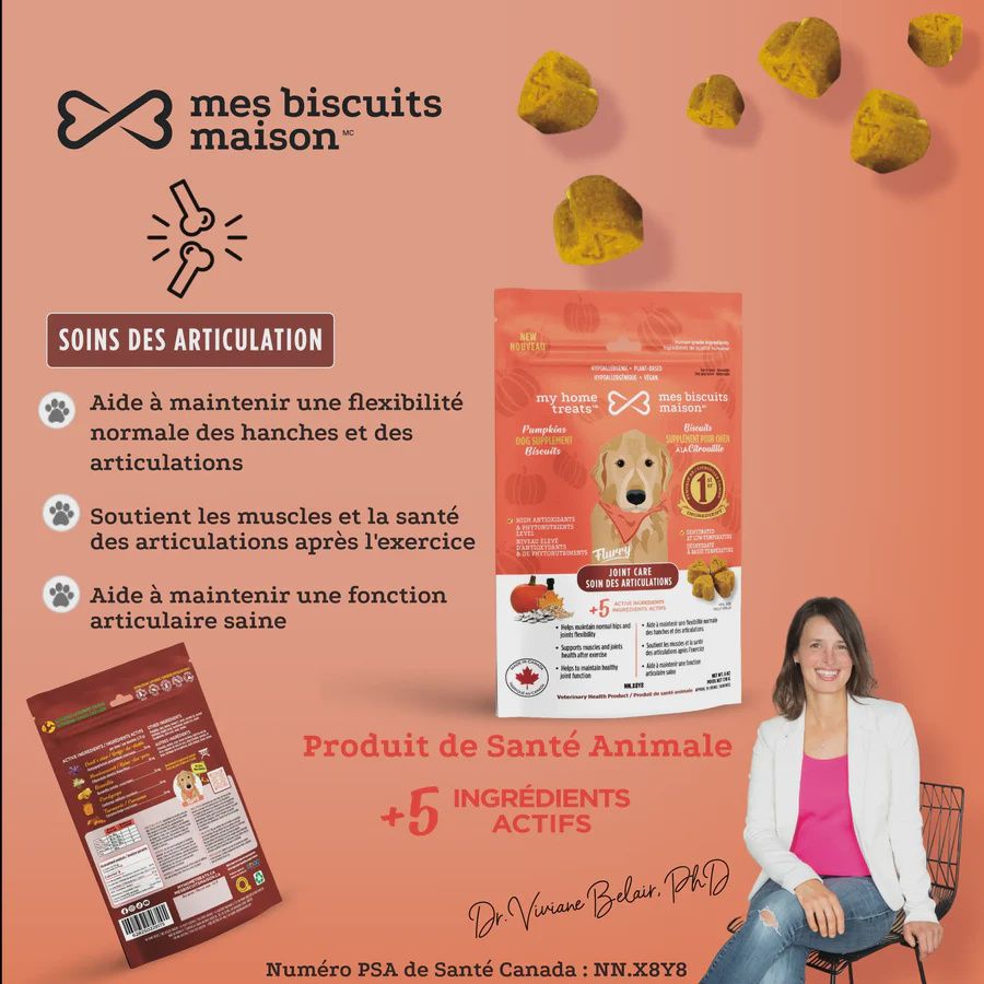 Mes biscuits maison- Biscuit pour chien avec suppléments fonctionnel 170gr