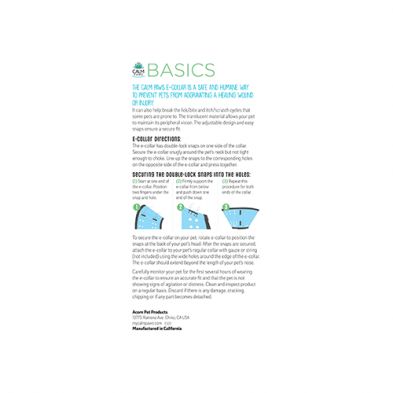Calm Paws - Elizabethan Collar, Basics, E-Collar