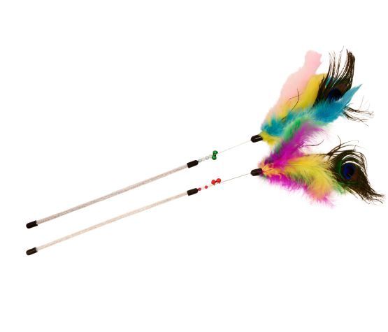 Bud&#39;z - Cat Toys, Feather Wands - 35cm