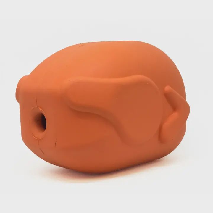 SodaPup -Distributeur de friandises jouet à mâcher Dinde rôtie - Grand format orange