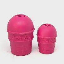 SodaPup -Jouet à mâcher durable en caoutchouc PUP-X en forme de cornet de glace avec distributeur de friandises