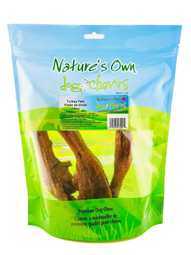 Natures Own Dog Chews - pieds de dinde (pqt de 3)