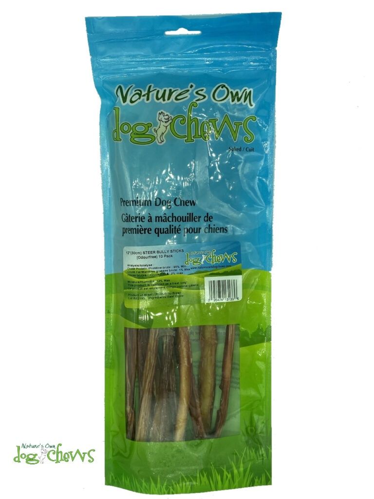 Natures Own - Steer Bully Stick 12 pouce paquet valeur 10 unité