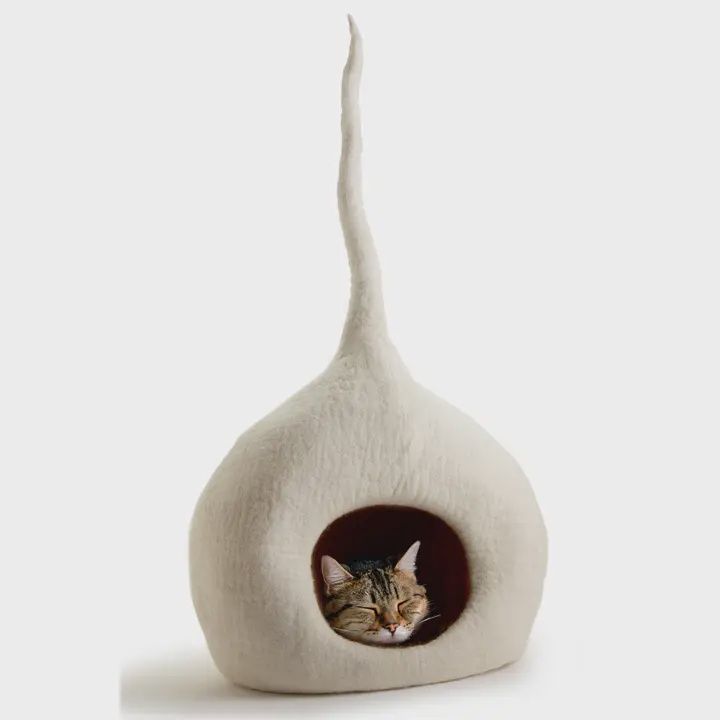 CBC Pets - Large Unique Cat Cave - 100% Wool, Handmade