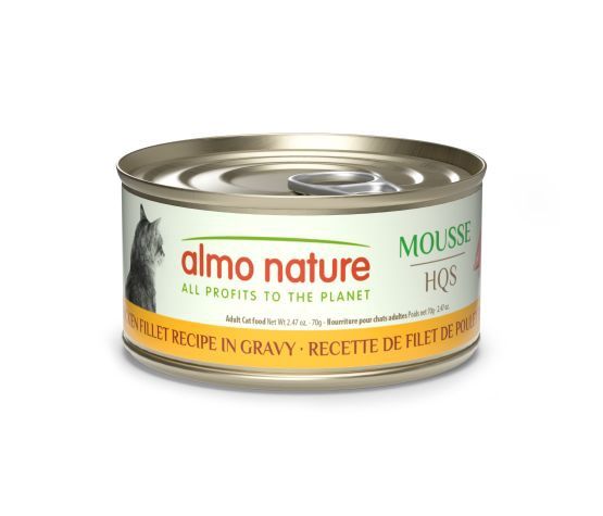 Almo - HQS Natural Cat - Mousse, in Sauce 70g, saveur: Filet de poulet