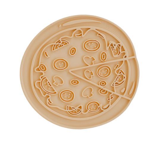 Dexypaws- Tapis De Léchage Stimulant En Forme De Pizza, Jaune