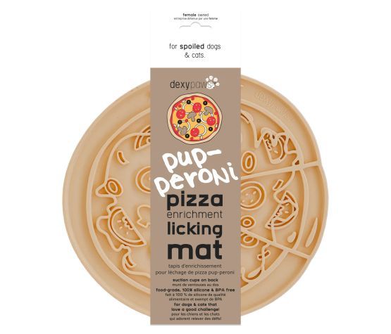 Dexypaws- Tapis De Léchage Stimulant En Forme De Pizza, Jaune