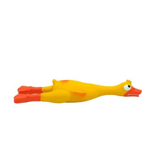 Bud'z – Latex Toy with “Squeaker” for Dogs – Yellow Chicken