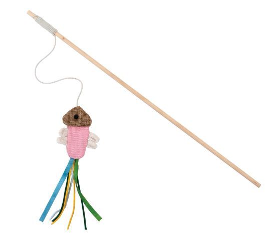 Bud'z - Cat Toy - Fishing Rod 40cm and Jellyfish 19cm, Beige