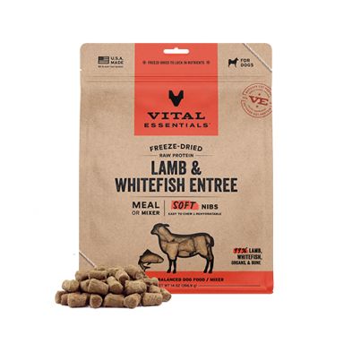 Vital Essentials - Entrée d'agneau et poisson blanc lyophilisé 14oz