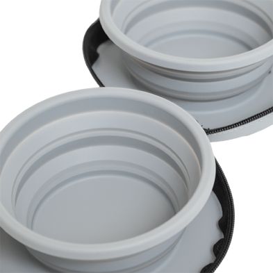 Goo Eez - Portable Foldable Double Silicone Bowls