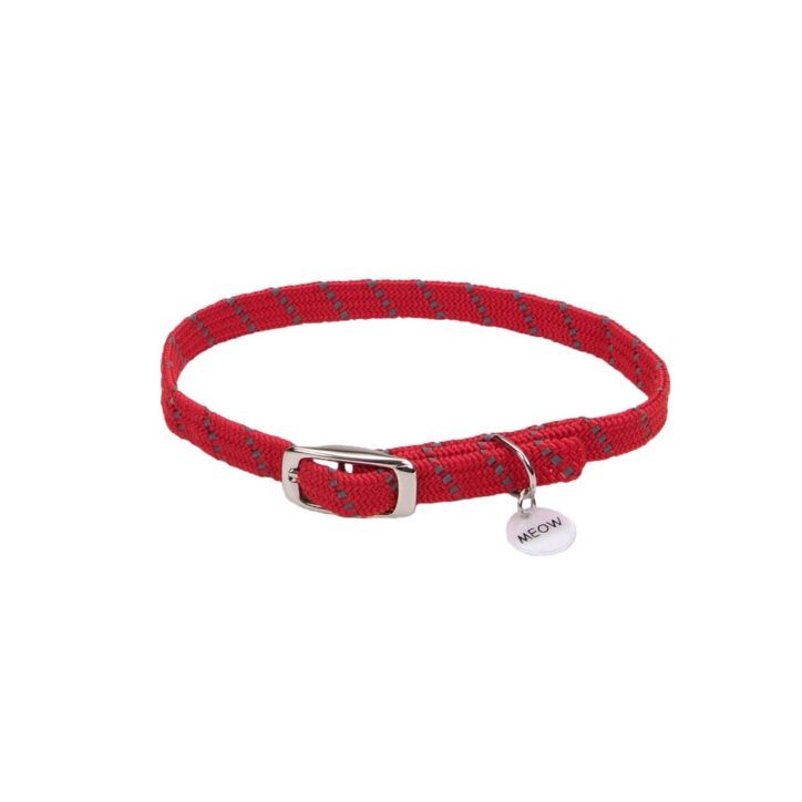 Coastal - Elastic Nylon Collar for Cats, Reflective, couleur: Rouge