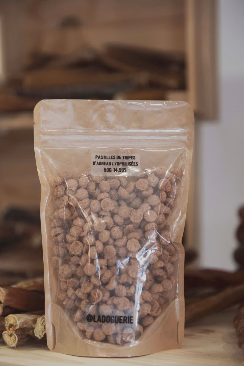 Vrac Pour Chien - Pastilles lyophilisées gateries pour chien , La Doguerie, 50g, ingrédients: Agneau