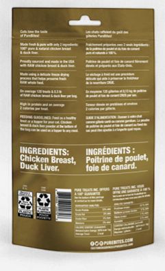 Pure Bites- Gâterie pour chat au canard et à la dinde 32gr