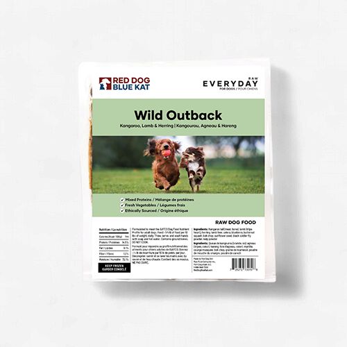 Red Dog Blue Kat- Everyday Raw, (Wild Outback) kangourou &amp; agneau 4X 0.25lb, Size: 4X0.25lb