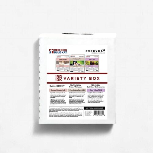 Red Dog Blue Kat- Everyday Raw, (Variety pack) boite mixtes de 12 x 1lb