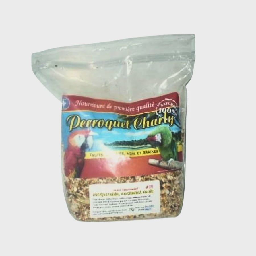 Perroquet Charly - Nourriture  Inséparable, pérruche fruits noix SANS TOURNESOL, Size: 9,09kg (#313)
