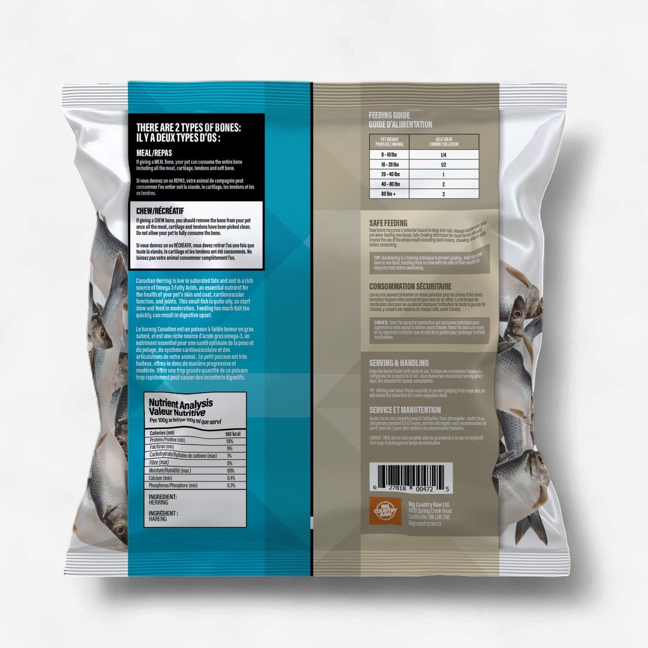 Big country raw - Herring - 1 lb