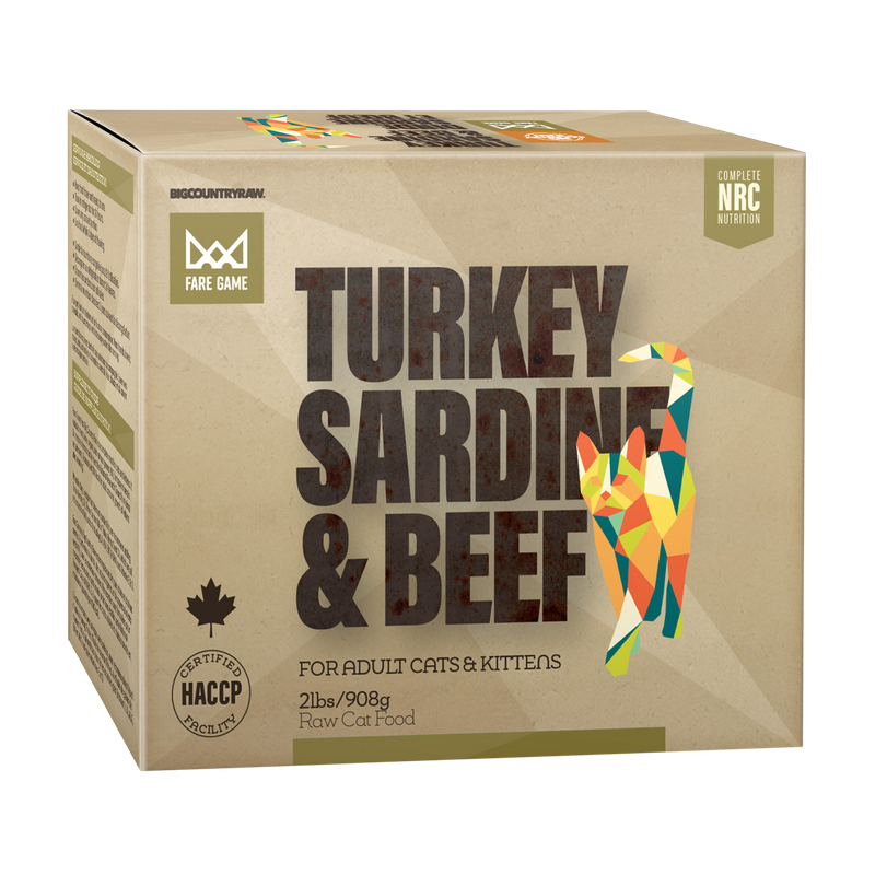 Big Country Raw- Fare Game/ Turkey, Sardine &amp; Beef 2lb