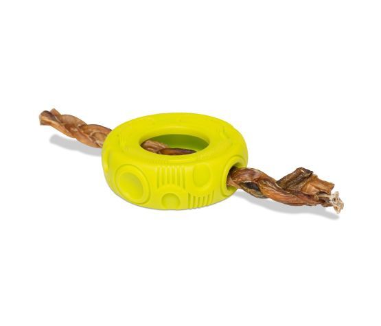 Totally Pooched- Pneu Stuff'n Brush Jouet En Caoutchouc Pour Chien Pneu Vert
