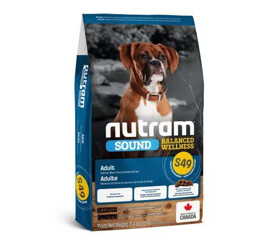 Nutram- Sound (S49) ,Saumon, truite et orge, format: 25lbs