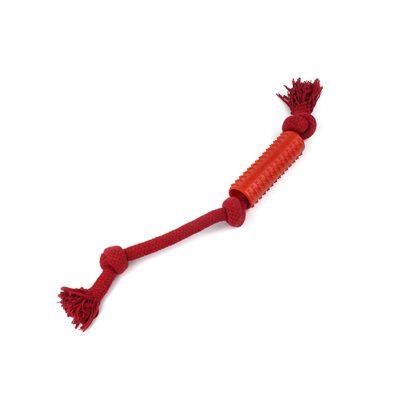 Spike! - Corde avec cylindre texturé rouge