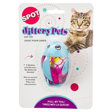 Spot - Jittery Pets, Poisson Assorti jouet pour chat 3"