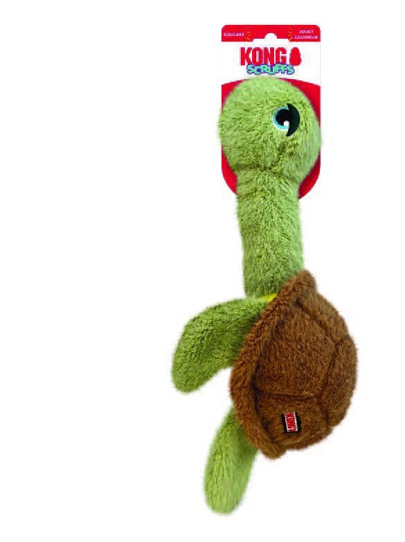 Kong - Scruffs, peluche couineur médium/large, Amimal: Tortue