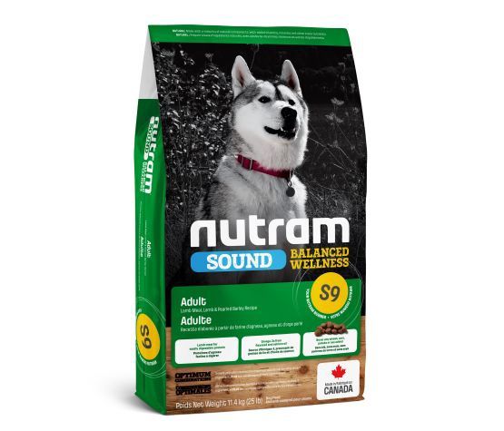 Nutram-Sound (S9) Agneau ,farine agneau et orge, format: 25lbs