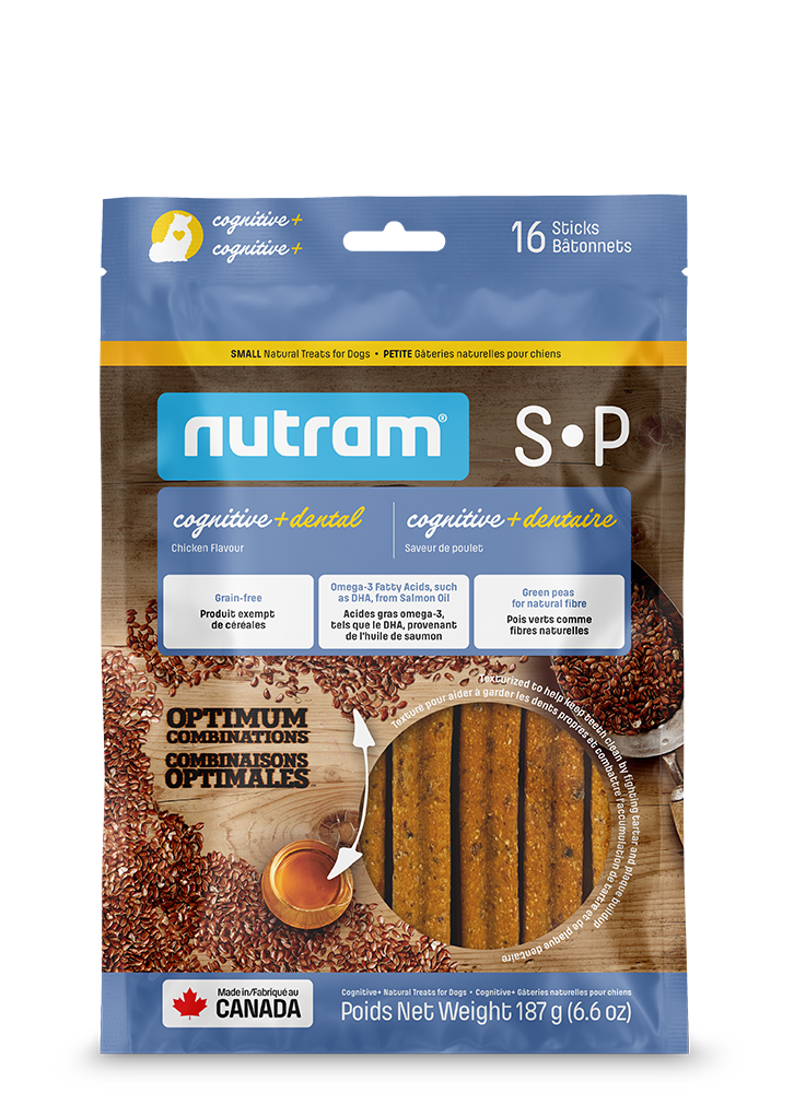 Nutram- Baton dentaire Cognitive + saveur Poulet, format: petit