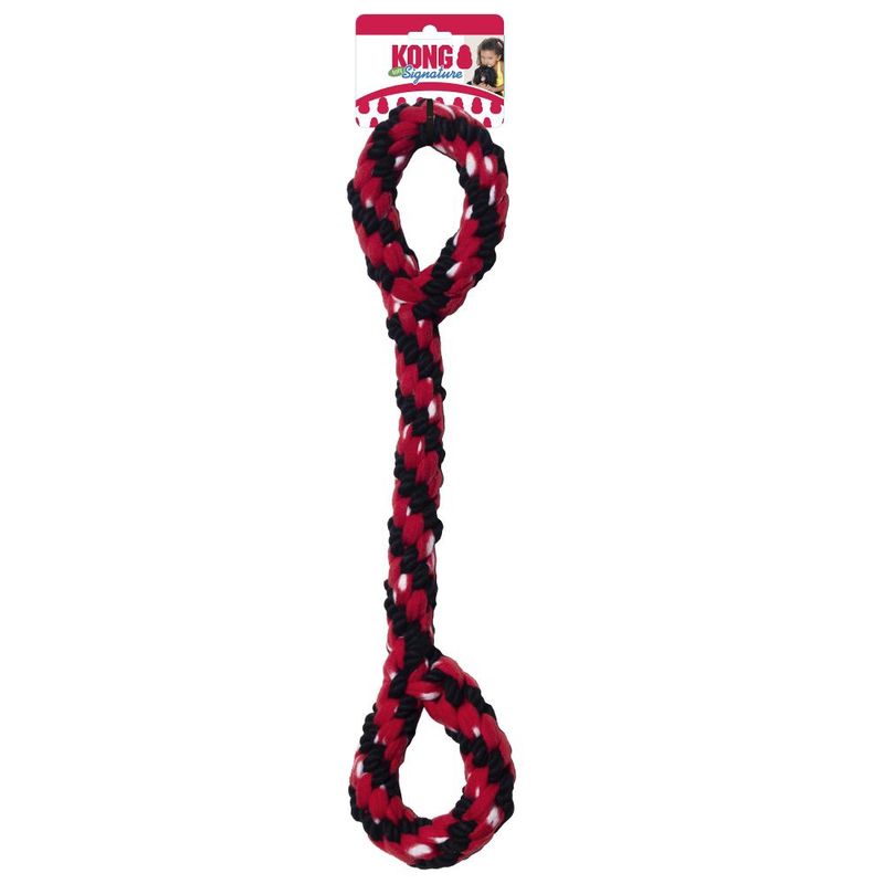 Kong - Signature Rope, corde avec tissu et fil noir et rouge