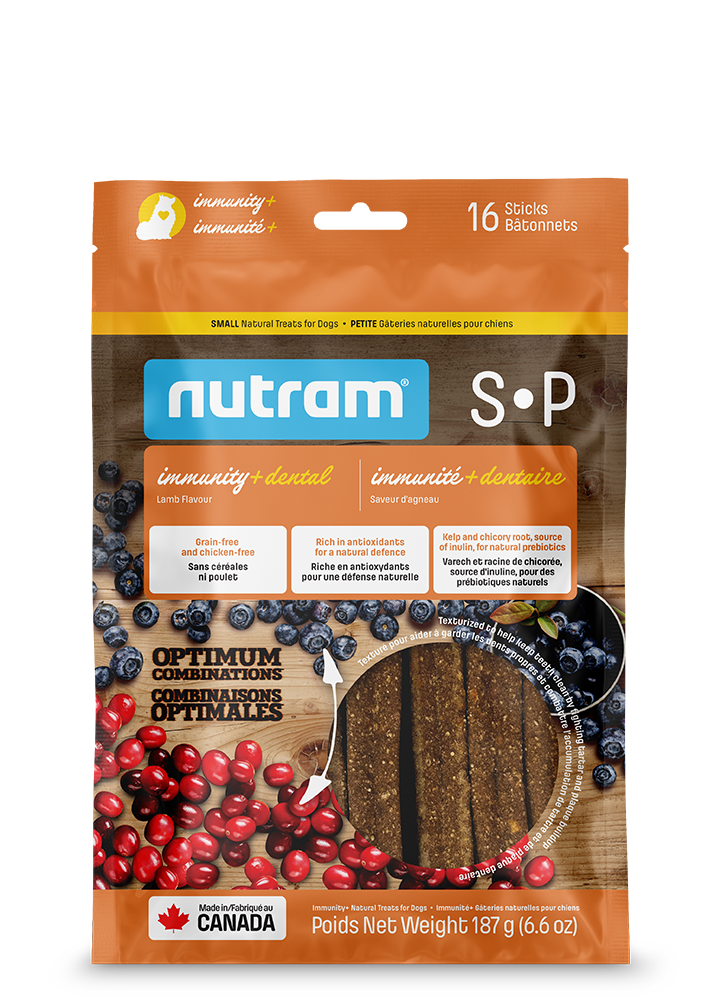 Nutram- Baton dentaire Immunty + saveur d'agneau, format: petit