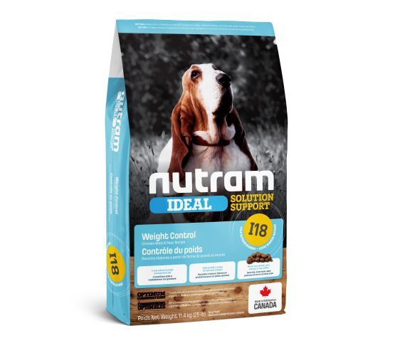 Nutram -Ideal (i18) Chien Contrôle Du Poids Poulet Et Pois, format: 25lbs