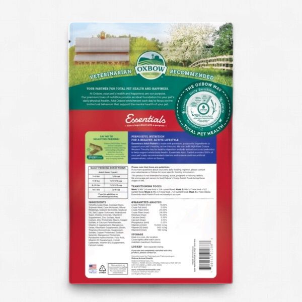 Oxbow Essentials - Nourriture Pour Lapin Adulte 5lbs