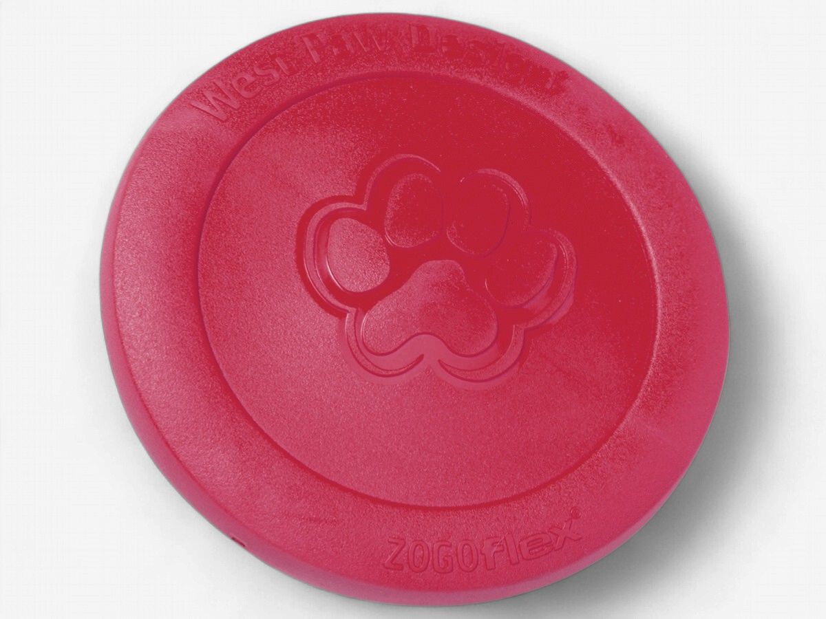 West Paw - Zisc  frisbee Large, Colour: Ruby rouge