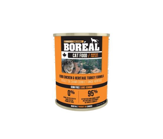 Boréal - Canned Cat Food, Cobb Chicken &amp; Heritage Turkey, Size: 396gr