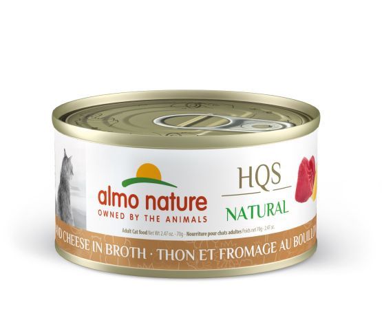 Almo Nature - Hqs Natural Cat Food - Tuna and Cheese in Broth, format: 70gr