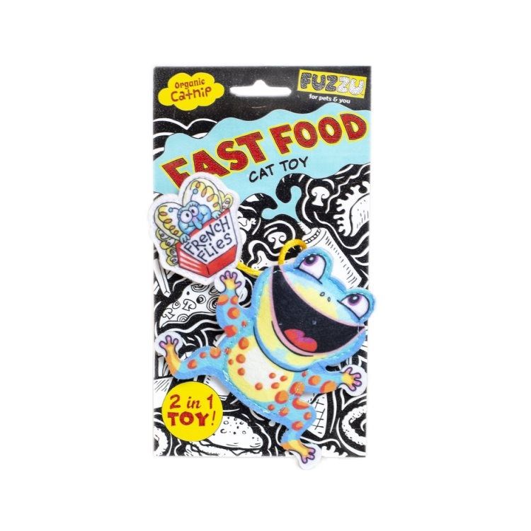 Fuzzu - Fast Food - Cat Toy, Amimal: Frog &amp; French Flies