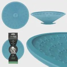 LickiMat - Splash, bol conique avec ventouse bleu