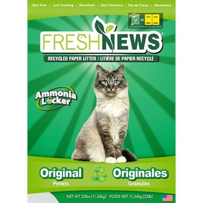 Pestell Fresh News- Litière pour Chats en Papier Recyclé 25 LB, format: 25lbs