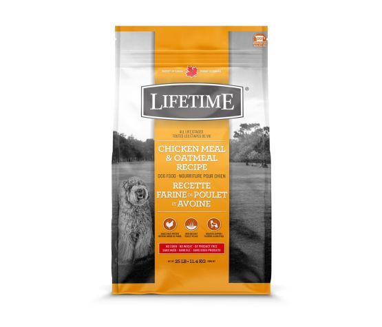 Lifetime- Nourriture Pour Chien, Poulet/avoine, format: 11.4kg